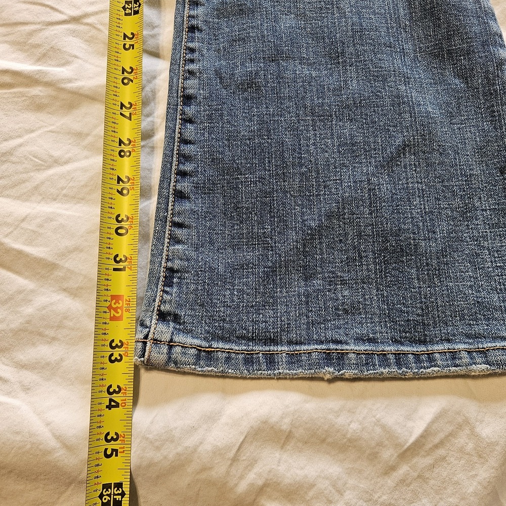 Vintage Levis Jeans 537 Low Flare Womens 8 Long Y2k Denim Bootcut - Picture 7 of 8